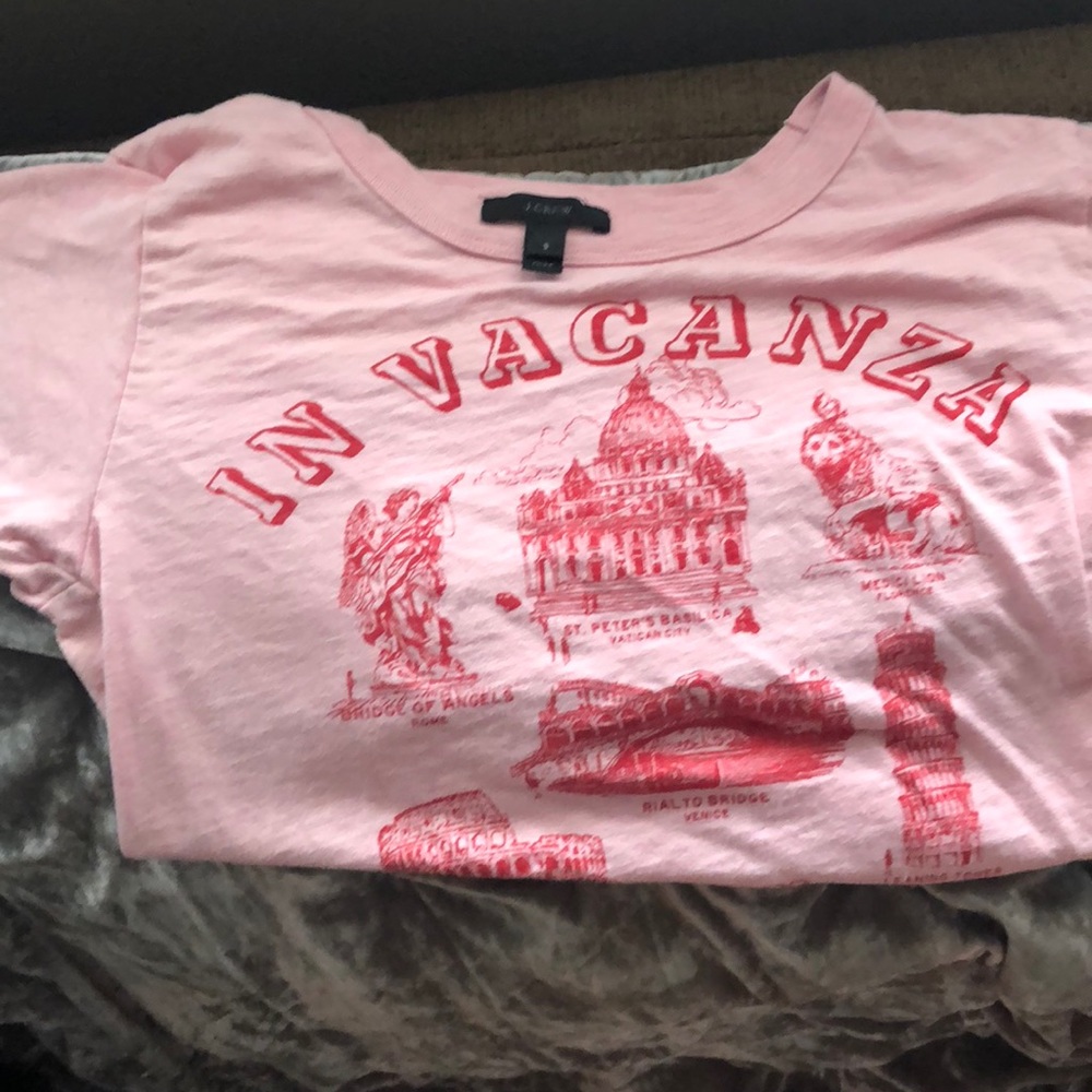 Pretty pink j crew t shirt
